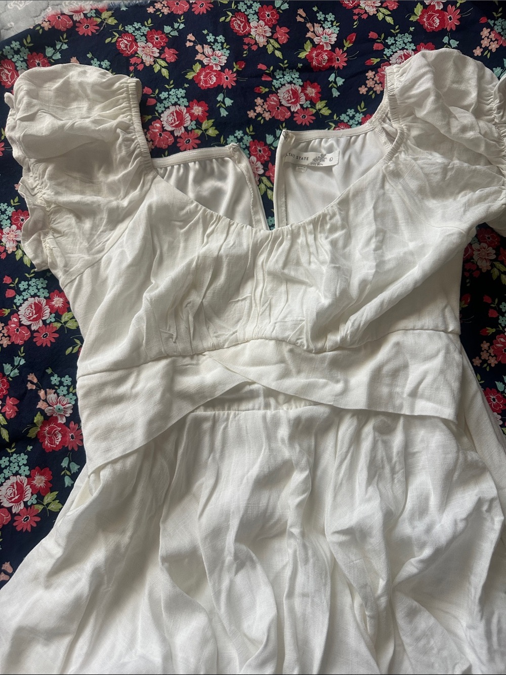 Altar'd State Cream Ruffled Romper